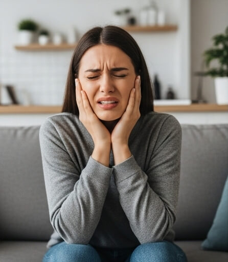 Women image in tooth pain - Emergency dentist Kingston upon Thames